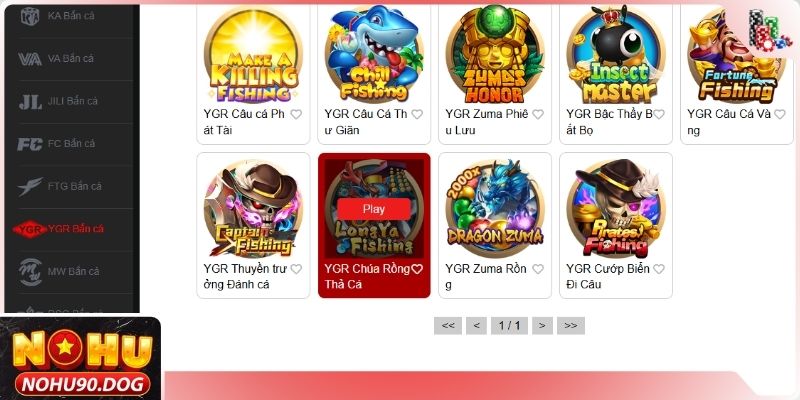 Các đối tác game bắn cá nổi bật